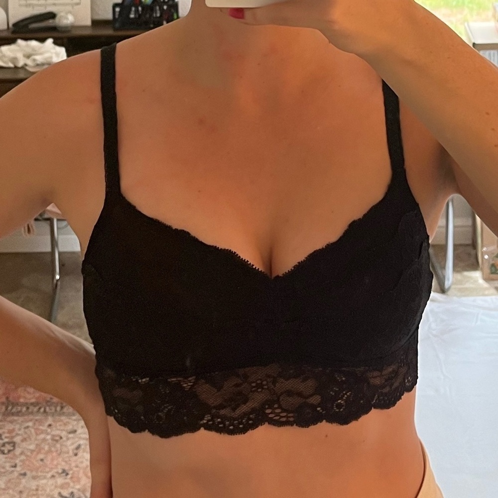 Victoria Secret PINK Black Lace Bralette | Medium